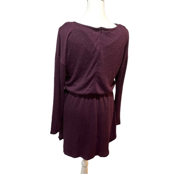 BAR III Purple Long Sleeve Sweater Dress with Elastic Waist - Picture 3 of 11